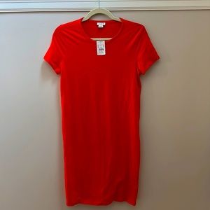 NWT jcrew T-shirt dress in orange size xs